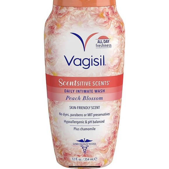 Vagisil Scentsitive Scents Sensitive￼ Vaginal Wash Peach Blossom 12 fl Oz - Picture 1 of 6